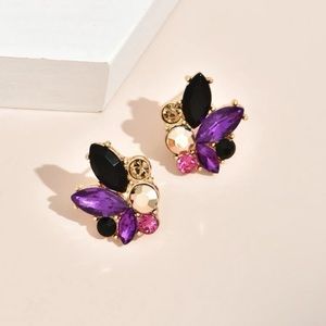 Rhinestone Decor Stud Earrings